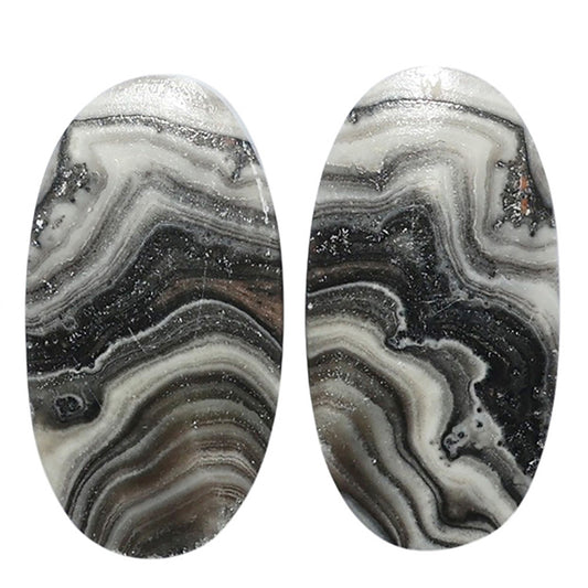 Prairie Agate Pair 13.2x24.6x4 mm Oval Shape Polished Gemstone LS83-07597