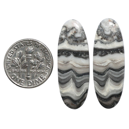 Prairie Agate Pair 11.4x32x4 mm Oval Shape Polished Gemstone LS83-07599