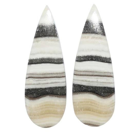 Prairie Agate Pair 10.4x30.3x3.7 mm Pear Shape Polished Gemstone LS83-07601