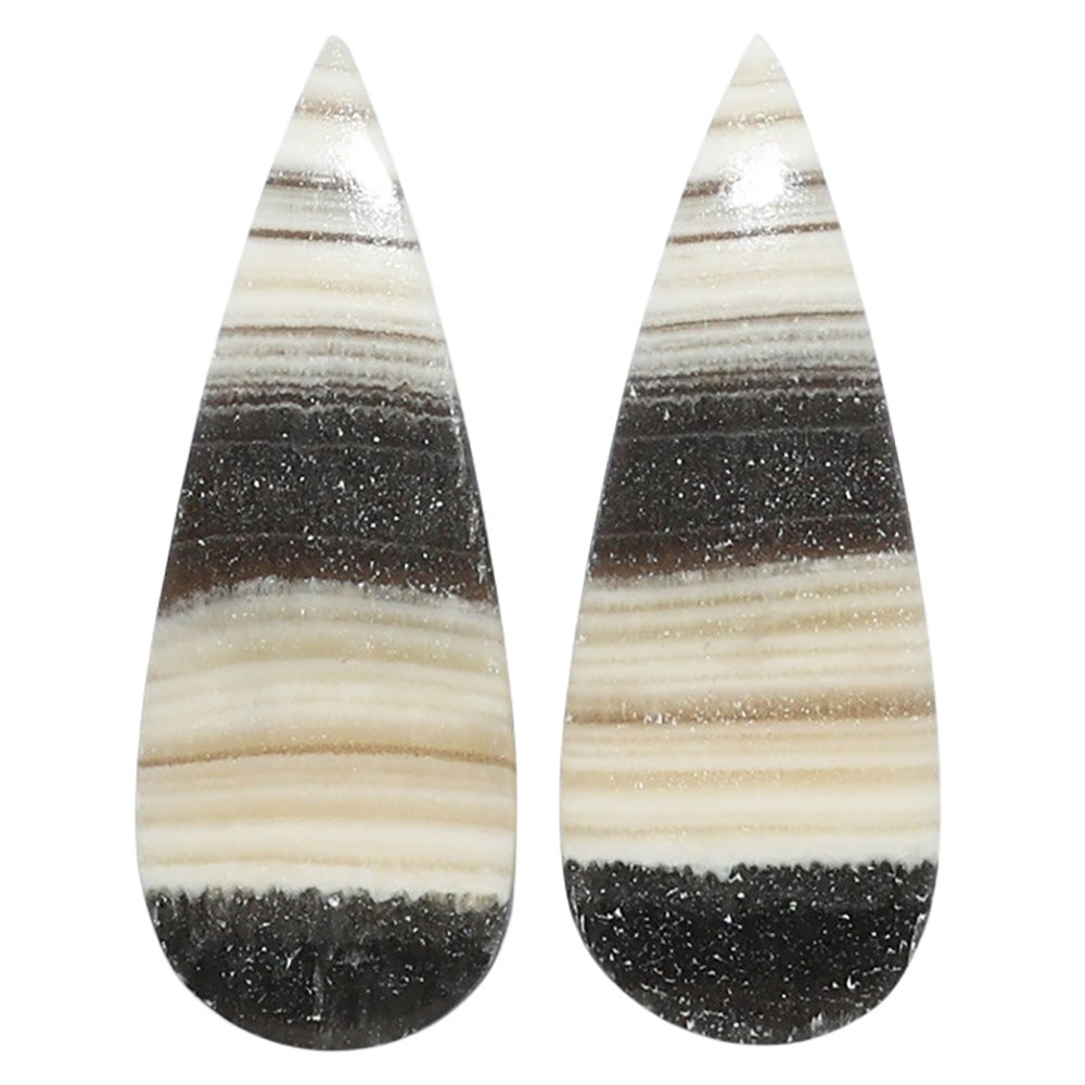 Prairie Agate Pair 11.1x29.5x4.3 mm Pear Shape Polished Gemstone LS83-07603