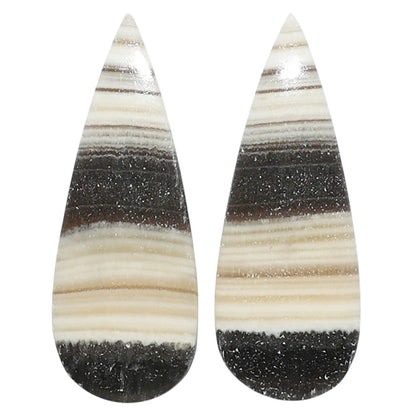 Prairie Agate Pair 11.1x29.5x4.3 mm Pear Shape Polished Gemstone LS83-07603
