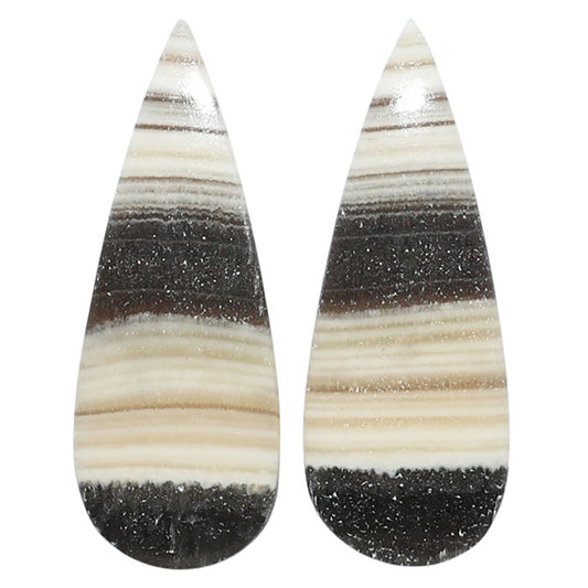 Prairie Agate Pair 11.1x29.5x4.3 mm Pear Shape Polished Gemstone LS83-07603