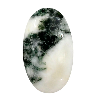 Tree Weed Moss Agate 19x32.25x6 mm Pear Shape Polished Gemstone LS84-05099