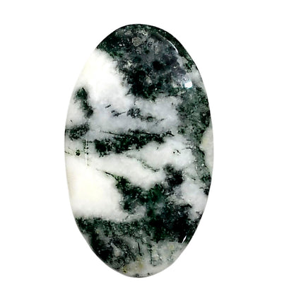 Tree Weed Moss Agate 20x34x4.5 mm Oval Shape Polished Gemstone LS84-05100
