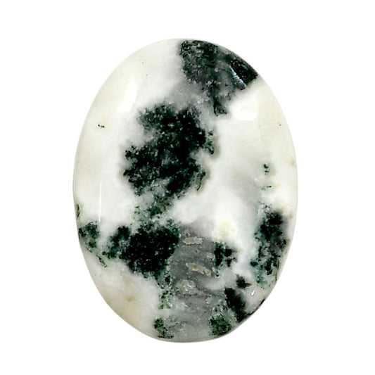Tree Weed Moss Agate 23.55x31.65x5.5 mm Oval Shape Polished Gemstone LS84-05101