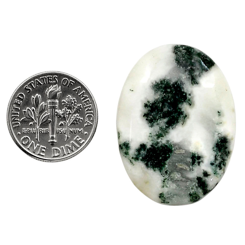 Tree Weed Moss Agate 23.55x31.65x5.5 mm Oval Shape Polished Gemstone LS84-05101