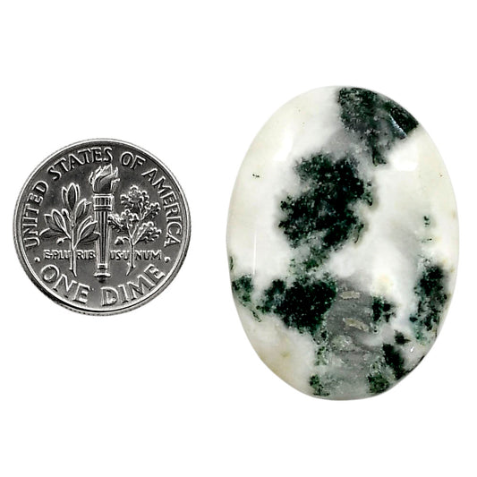 Tree Weed Moss Agate 23.55x31.65x5.5 mm Oval Shape Polished Gemstone LS84-05101