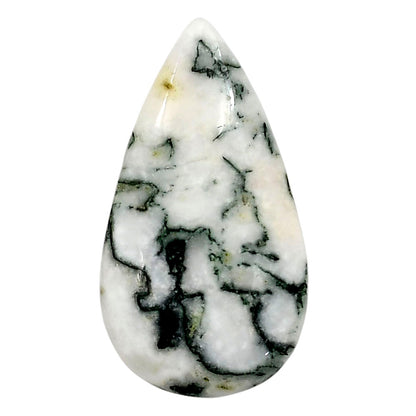 Tree Weed Moss Agate 20.7x37.6x5 mm Pear Shape Polished Gemstone LS84-05105