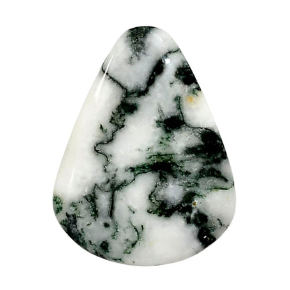 Tree Weed Moss Agate 24.75x32.5x4 mm Fancy Shape Polished Gemstone LS84-05106