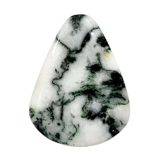 Tree Weed Moss Agate 24.75x32.5x4 mm Fancy Shape Polished Gemstone LS84-05106