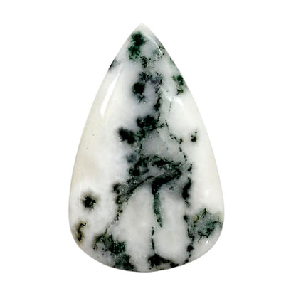 Tree Weed Moss Agate 21.7x34.5x5 mm Pear Shape Polished Gemstone LS84-05107