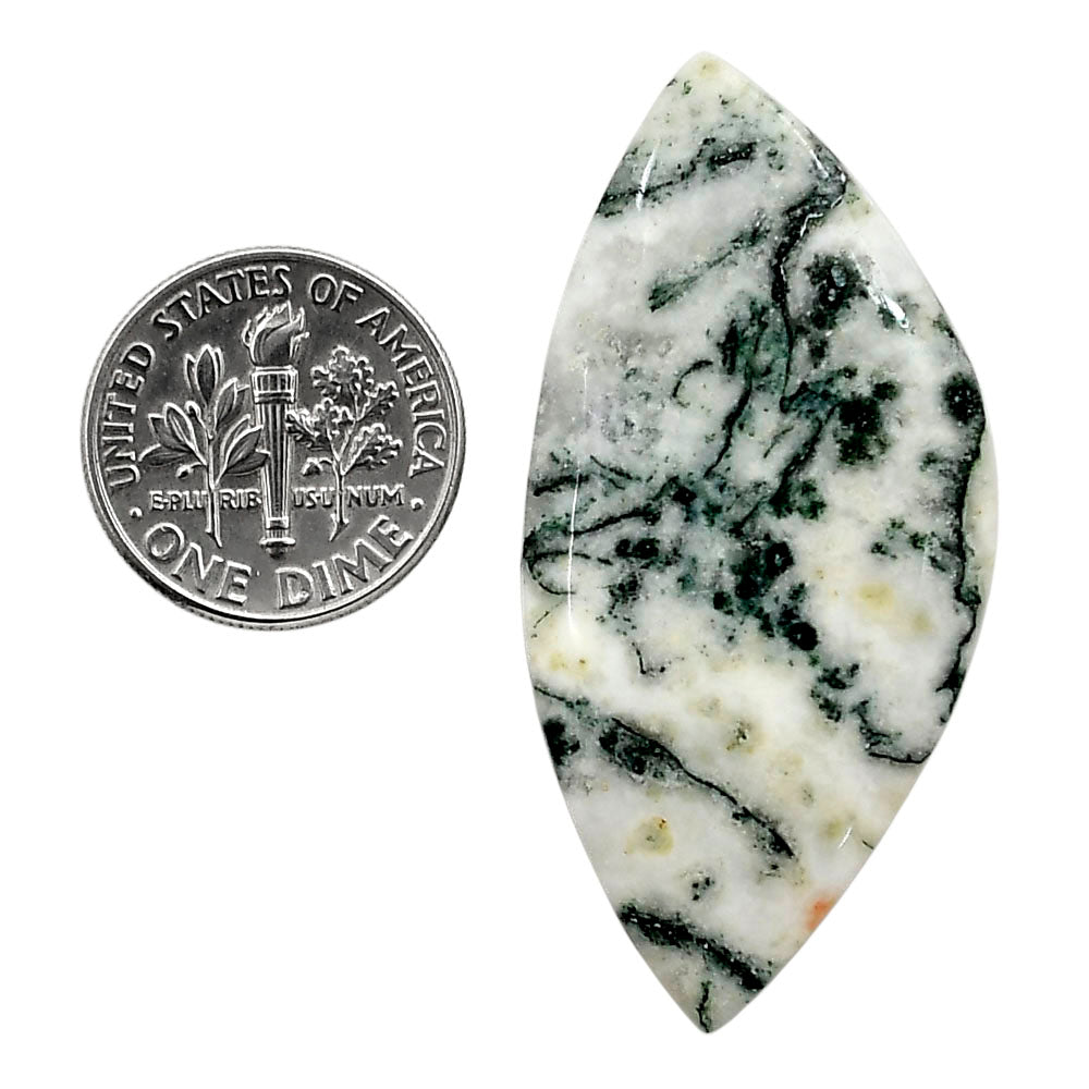 Tree Weed Moss Agate 22.15x45.5x4.5 mm Fancy Shape Polished Gemstone LS84-05109