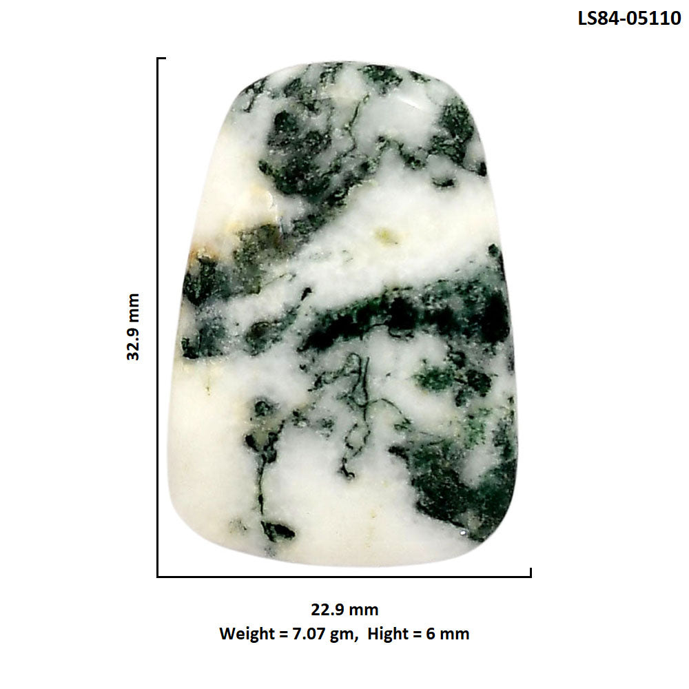 Tree Weed Moss Agate 22.9x32.9x6 mm Fancy Shape Polished Gemstone LS84-05110