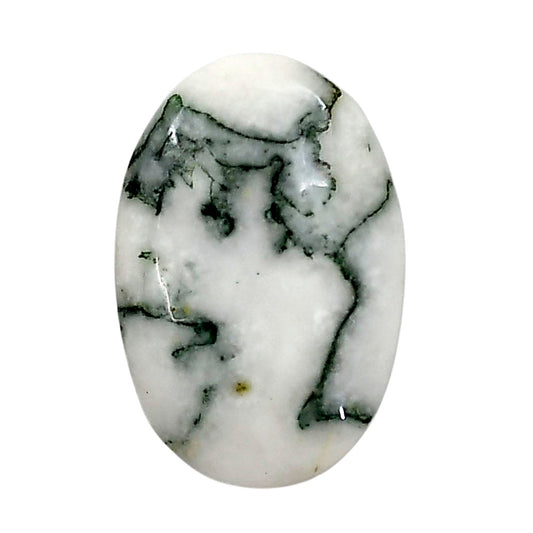 Tree Weed Moss Agate 19.3x28.8x6 mm Oval Shape Polished Gemstone LS84-05113