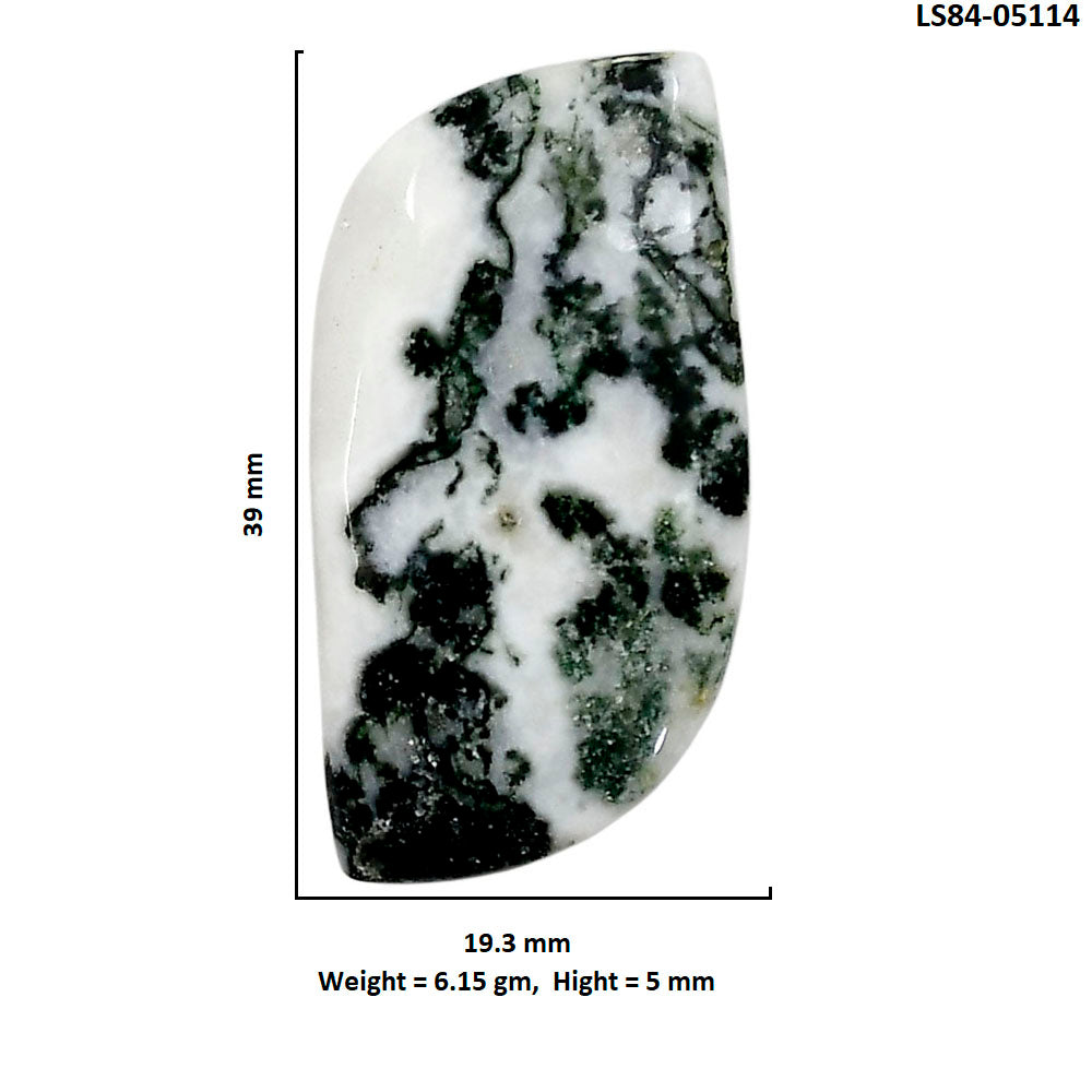 Tree Weed Moss Agate 19.3x39x5 mm Fancy Shape Polished Gemstone LS84-05114