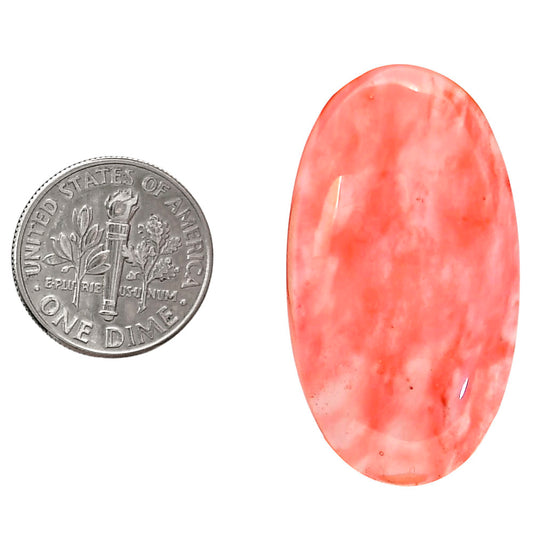 Watermelon Cherry Quartz 20.2x36.6x7 mm Oval Shape Polished Gemstone LS85-05119