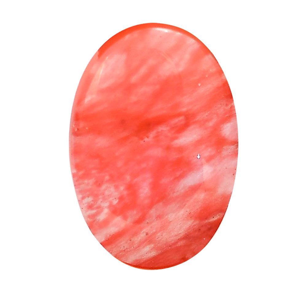 Watermelon Cherry Quartz 20.8x30.7x7.3 mm Oval Shape Polished Gemstone LS85-05122