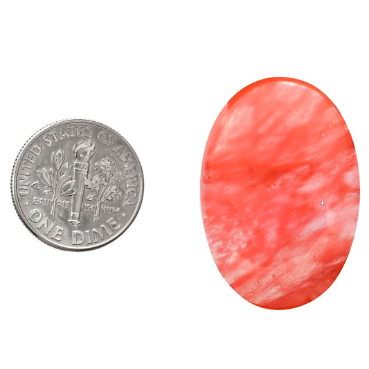 Watermelon Cherry Quartz 20.8x30.7x7.3 mm Oval Shape Polished Gemstone LS85-05122