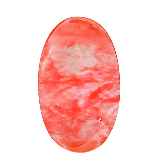 Watermelon Cherry Quartz 21.8x36.35x5.5 mm Oval Shape Polished Gemstone LS85-05123