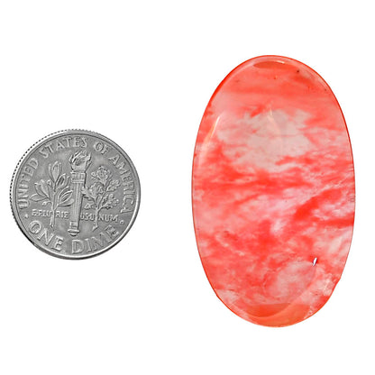 Watermelon Cherry Quartz 21.8x36.35x5.5 mm Oval Shape Polished Gemstone LS85-05123
