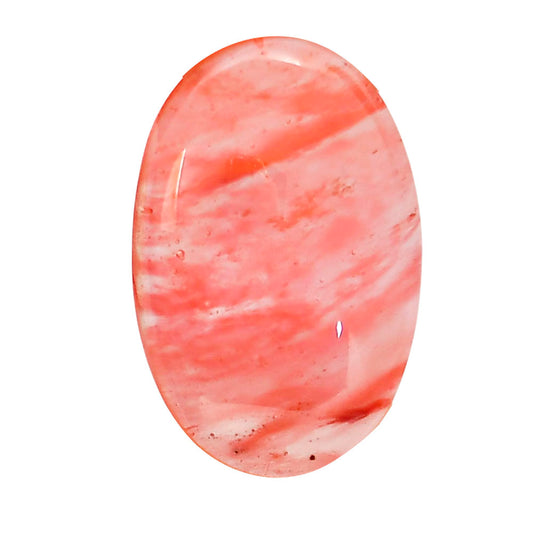 Watermelon Cherry Quartz 20.1x30.7x7 mm Oval Shape Polished Gemstone LS85-05125