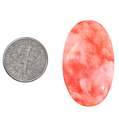 Watermelon Cherry Quartz 20x33.35x6.5 mm Oval Shape Polished Gemstone LS85-05126