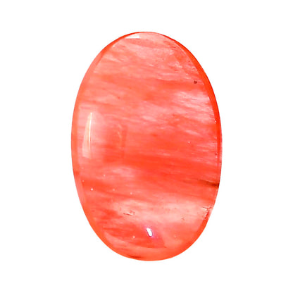 Watermelon Cherry Quartz 18x27.1x6.8 mm Oval Shape Polished Gemstone LS85-05127