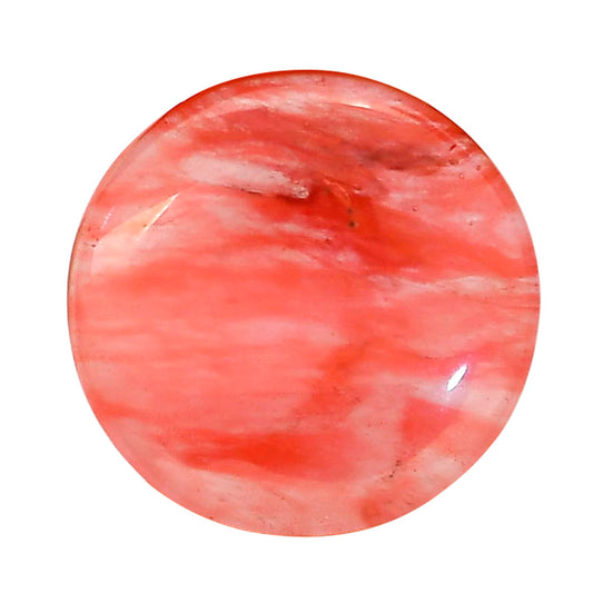 Watermelon Cherry Quartz 26.6x26.8x6.5 mm Round Shape Polished Gemstone LS85-05128
