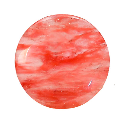 Watermelon Cherry Quartz 26.6x26.6x6.5 mm Round Shape Polished Gemstone LS85-05129