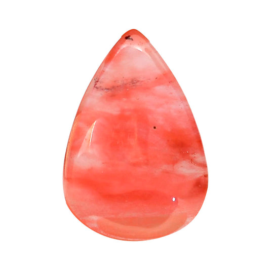 Watermelon Cherry Quartz 22.6x32.6x7 mm Pear Shape Polished Gemstone LS85-05132
