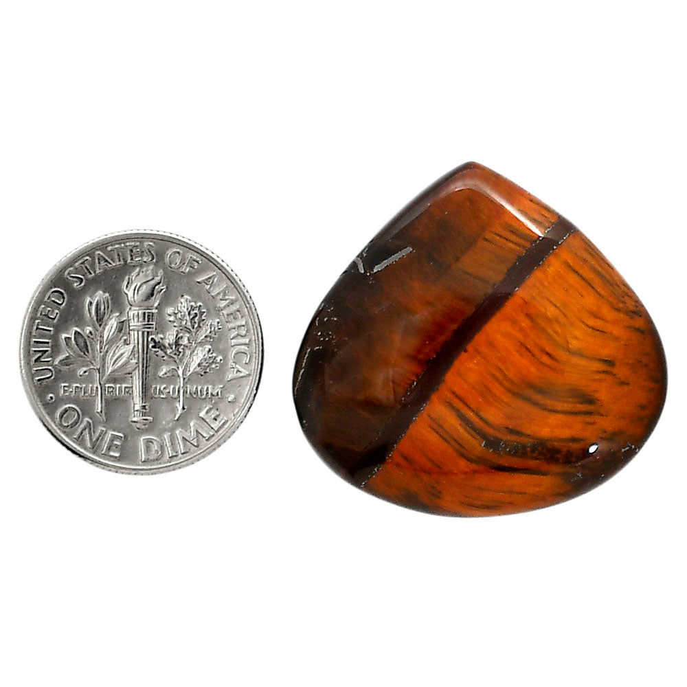 Red Tiger Eye 26x27.35x6 mm Heart Shape Polished Gemstone LS86-05237