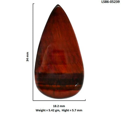 Red Tiger Eye 18.2x34x5.7 mm Pear Shape Polished Gemstone LS86-05239