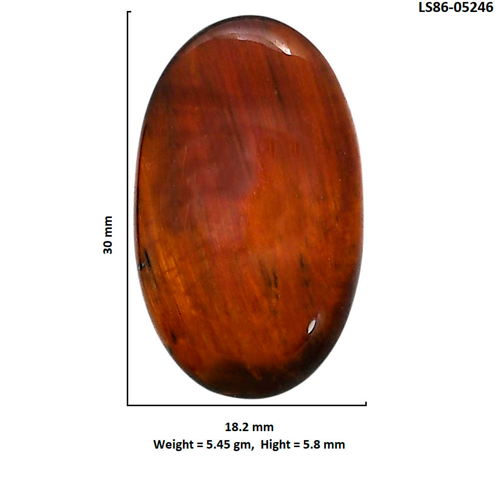 Red Tiger Eye 18.2x30x5.8 mm Oval Shape Polished Gemstone LS86-05246