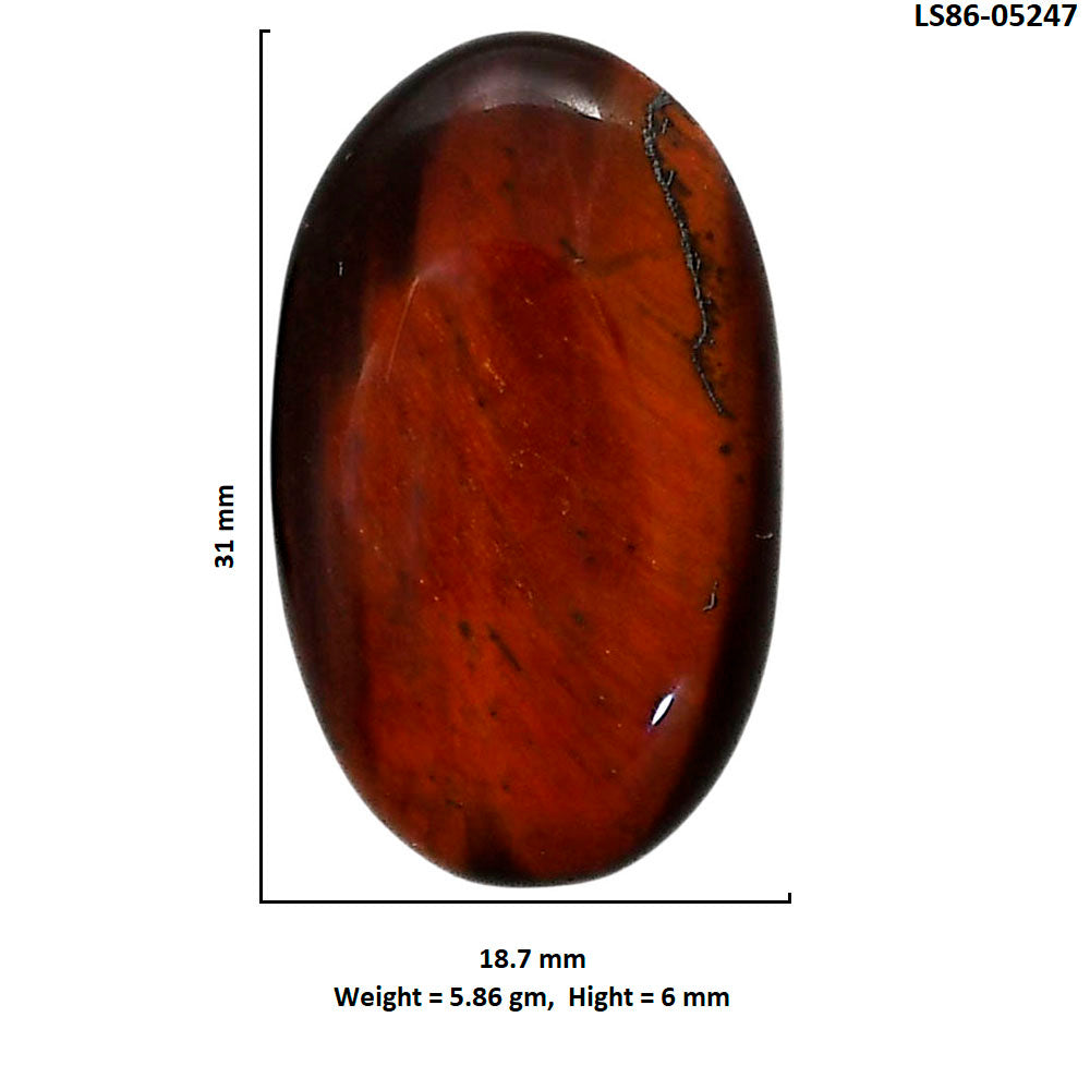 Red Tiger Eye 18.7x31x6 mm Oval Shape Polished Gemstone LS86-05247