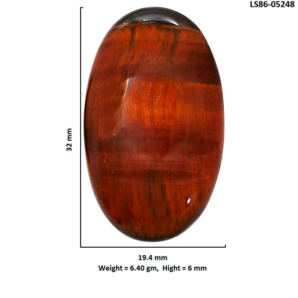 Red Tiger Eye 19.4x32x6 mm Oval Shape Polished Gemstone LS86-05248