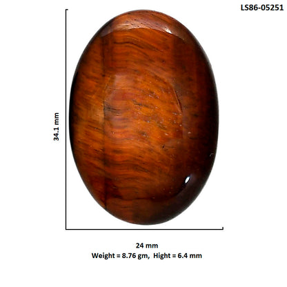 Red Tiger Eye 24x34.1x6.4 mm Oval Shape Polished Gemstone LS86-05251