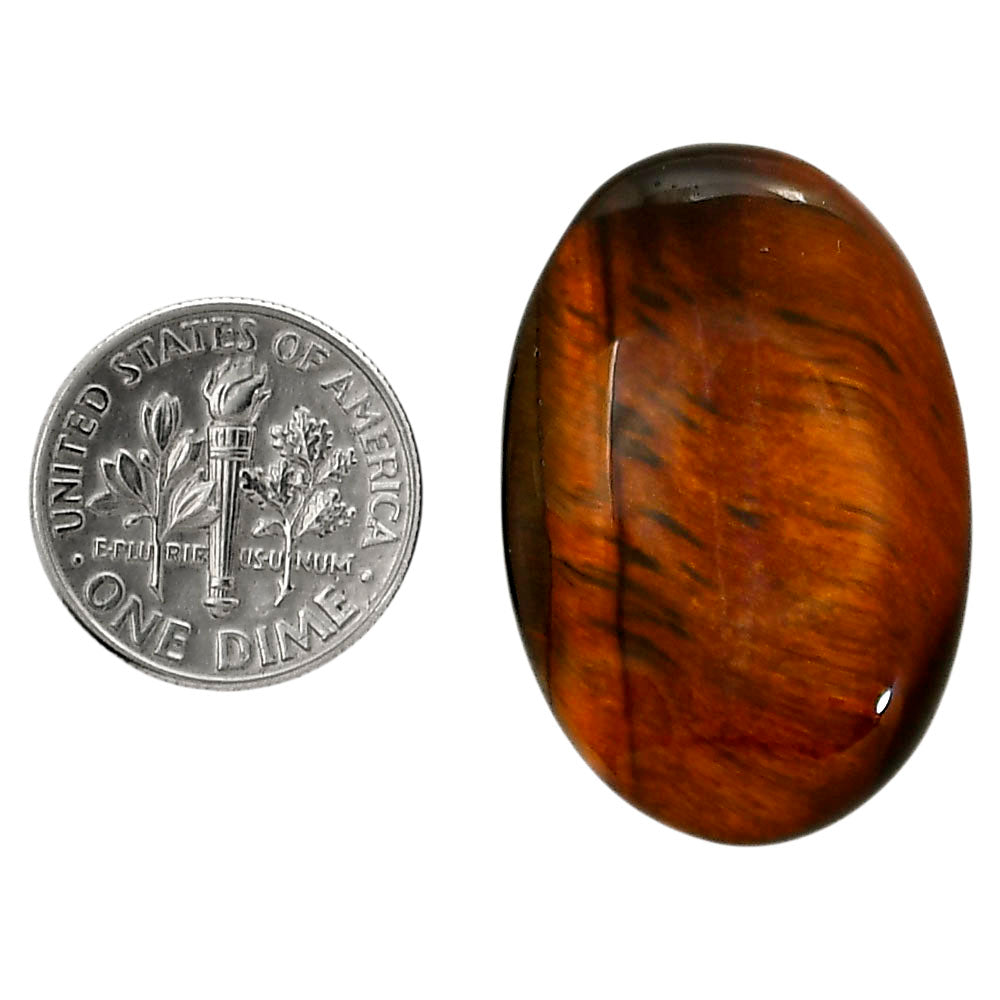 Red Tiger Eye 21.45x32x5.8 mm Oval Shape Polished Gemstone LS86-05255