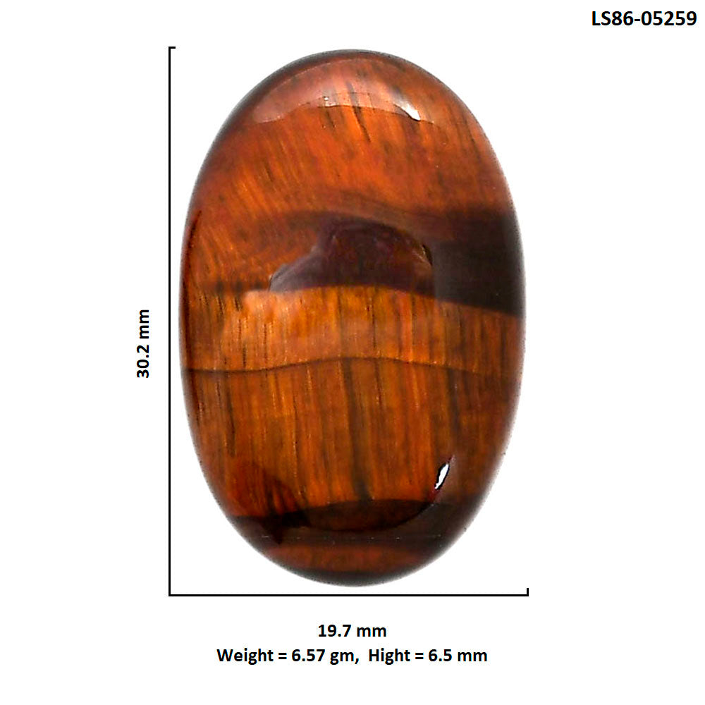 Red Tiger Eye 19.7x30.2x6.5 mm Oval Shape Polished Gemstone LS86-05259