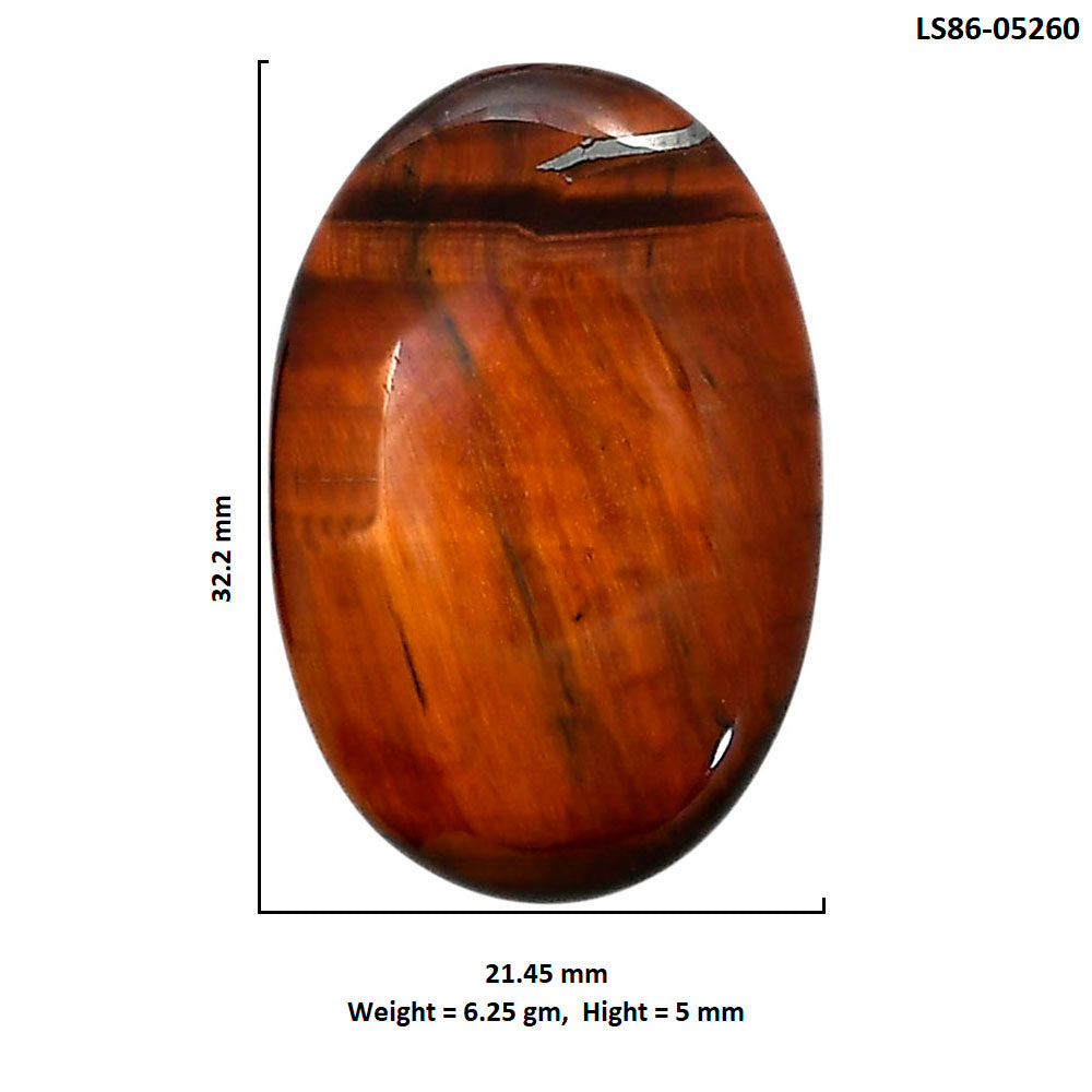 Red Tiger Eye 21.45x32.2x5 mm Oval Shape Polished Gemstone LS86-05260