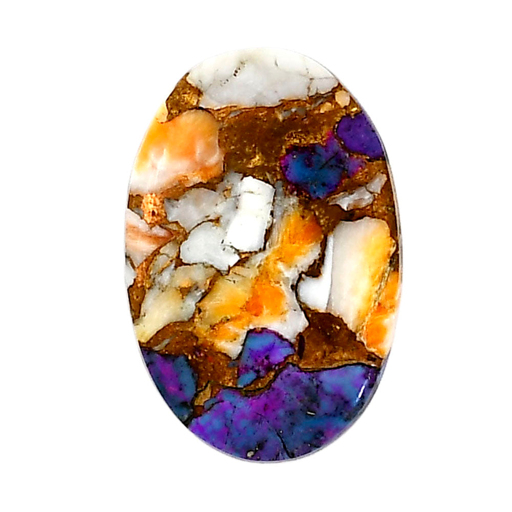 Spiny Oyster Turquoise 18.5x27.55x2.5 mm Oval Shape Polished Gemstone LS87-05390