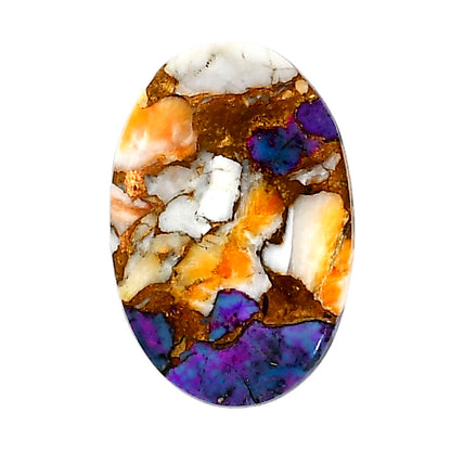 Spiny Oyster Turquoise 18.5x27.55x2.5 mm Oval Shape Polished Gemstone LS87-05390