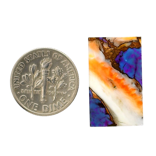 Spiny Oyster Turquoise 13.8x23.1x3 mm Baguette Shape Polished Gemstone LS87-05393