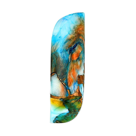 Spiny Oyster Turquoise 11.3x38x3 mm Fancy Shape Polished Gemstone LS87-06268