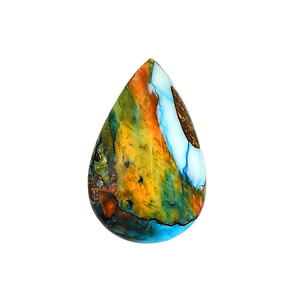 Spiny Oyster Turquoise 15.5x14.1x4.3 mm Pear Shape Polished Gemstone LS87-06272