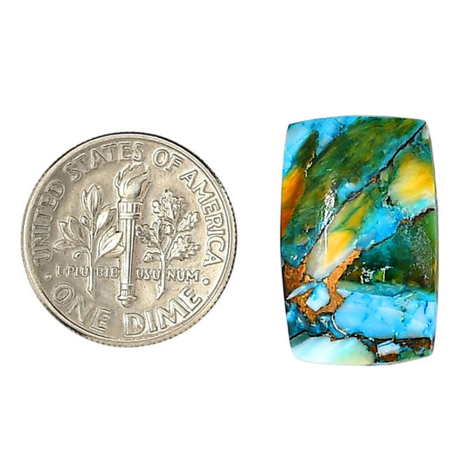 Spiny Oyster Turquoise 13x20.75x3 mm Cushion Shape Polished Gemstone LS87-06277