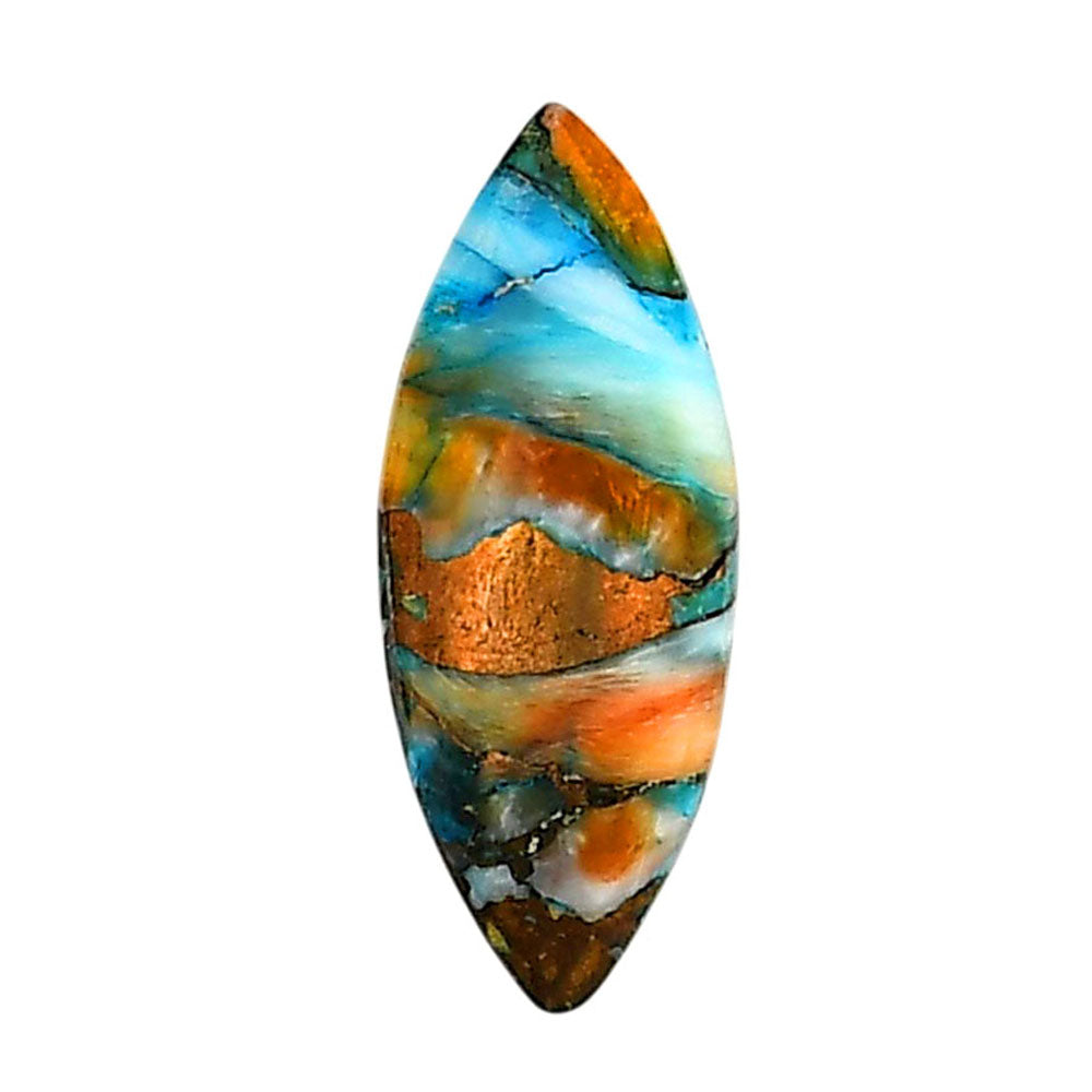 Spiny Oyster Turquoise 10.4x24x3.5 mm Marquise Shape Polished Gemstone LS87-06283