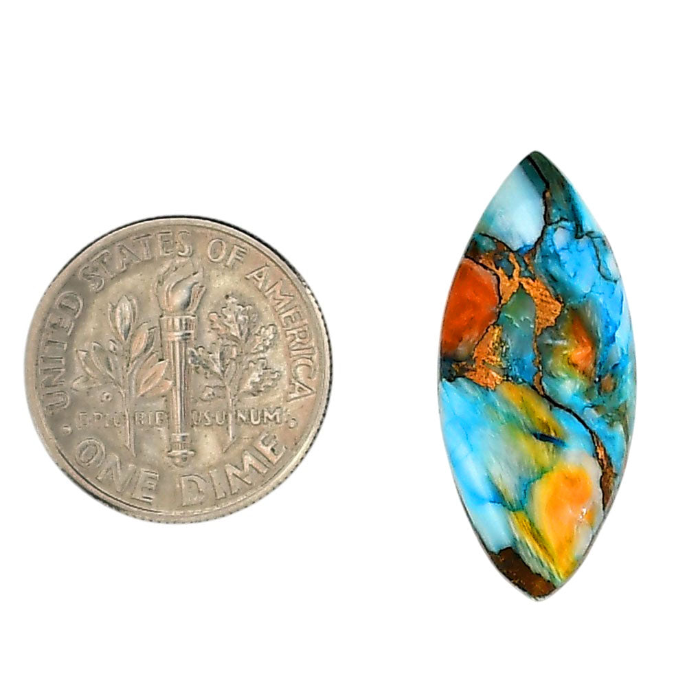 Spiny Oyster Turquoise 11.5x26x4.3 mm Marquise Shape Polished Gemstone LS87-06286