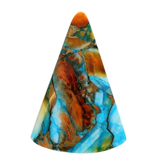 Spiny Oyster Turquoise 23.5x34.7x4 mm Fancy Shape Polished Gemstone LS87-06770