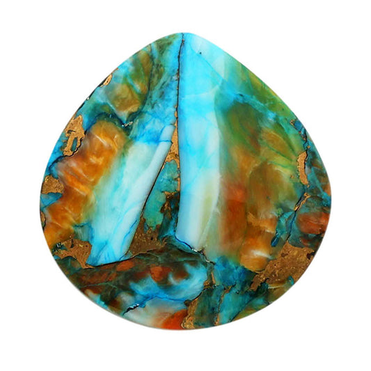 Spiny Oyster Turquoise 25.7x26.3x6 mm Heart Shape Polished Gemstone LS87-06772