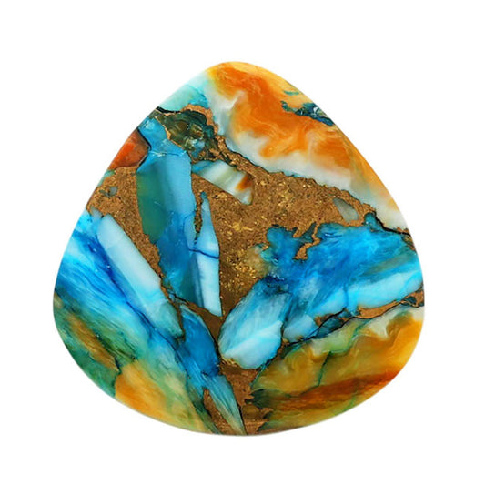Spiny Oyster Turquoise 22.4x22.7x4 mm Heart Shape Polished Gemstone LS87-06779